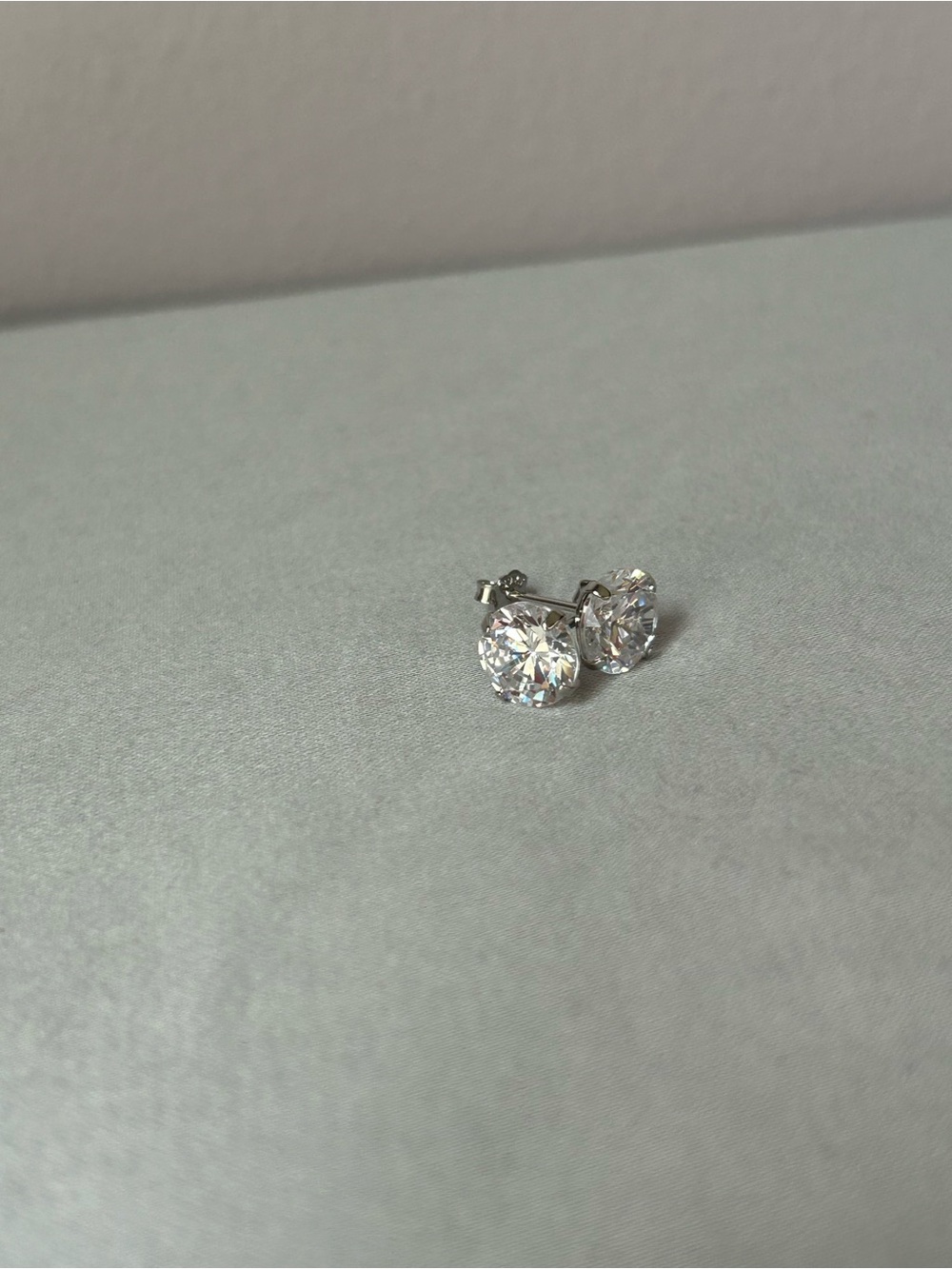 Classic Round CZ Stud Earrings in Silver